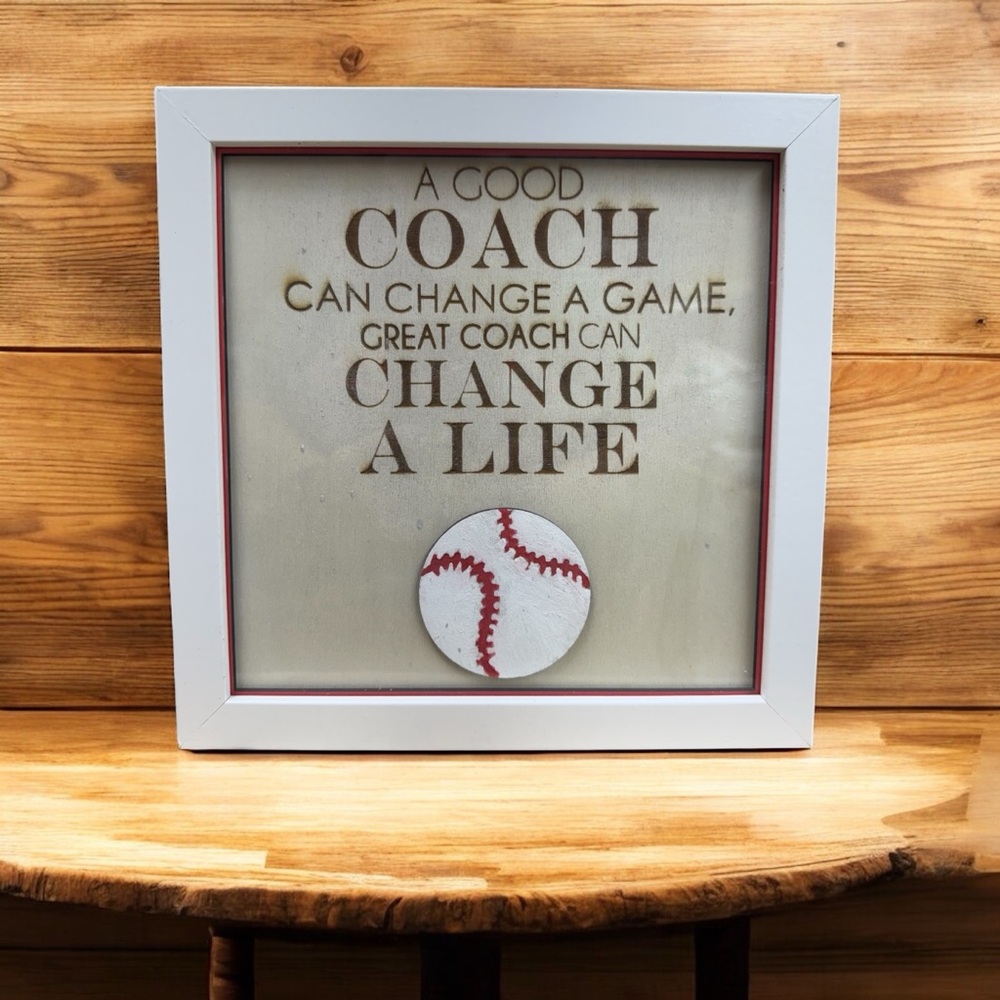 Inspirational Baseball Coach Wall Art